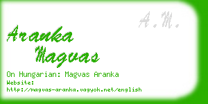 aranka magvas business card